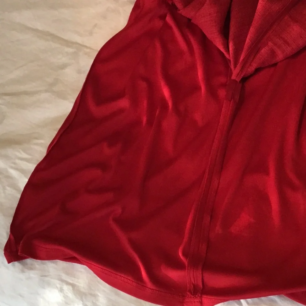 Elegant Red Ellen Tracy Sleeveless fully lined Dress. Size 14. Side pockets. - Picture 13 of 16